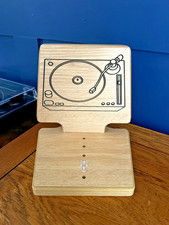 Image of Elegant Vinyl Record Display Stand for 7 & 12 Inch LPs Retro style Engraved