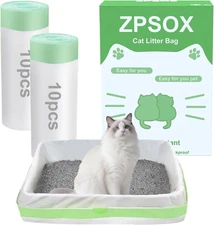 20 Count 36" x 18" Cat Litter Box Liners bag xl 10 (Pack of 2), White 
