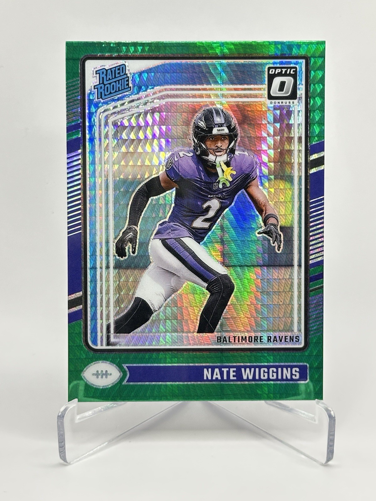 2024 Panini Donruss Optic - Rated Rookie Nate Wiggins #281 Green Hyper   (RC)