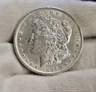 1897 US Morgan Silver Dollar $1 AU Details (Cleaned)