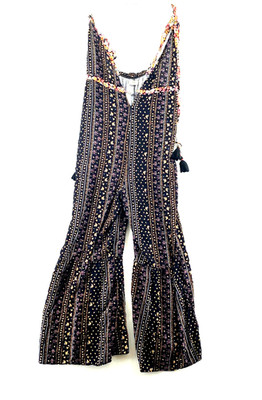 Maaji Black floral jumpsuit w/ adjustable straps Sz large