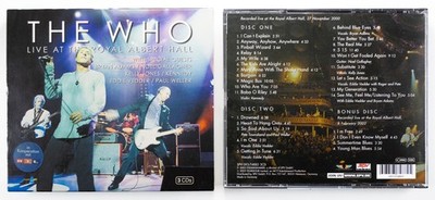 THE WHO - Live at the Royal Albert Hall, 3 CDs (Bonus CD), Jewelcase + Papphülse