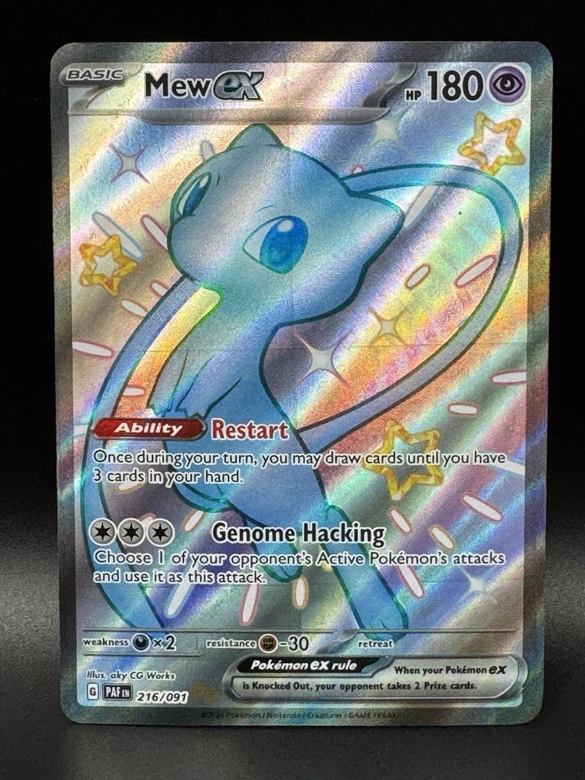 Mew ex 216/091 SV: Paldean Fates Shiny Ultra Rare Full Art Holo English 🔥