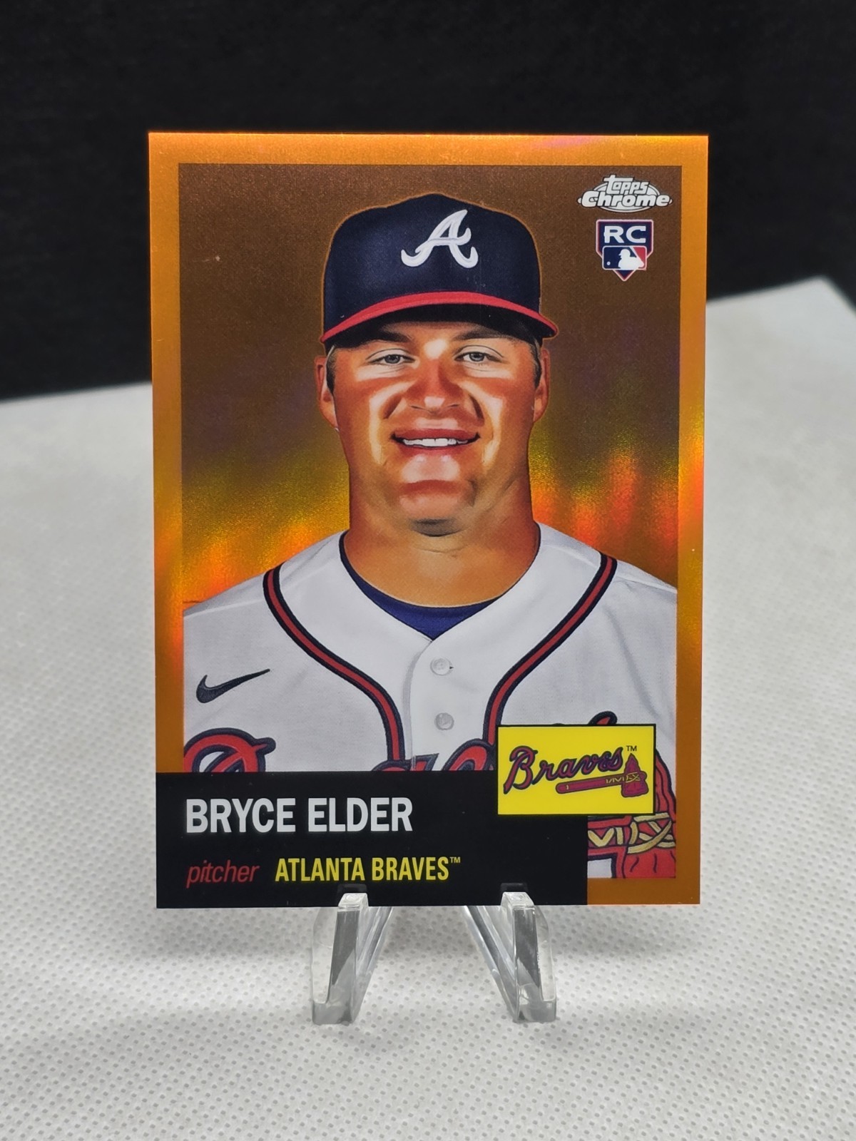 2022 Topps Chrome Platinum Anniversary BRYCE ELDER Orange Refractor /25 RC #162