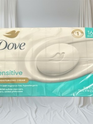 Dove Sensitive Skin Fragrance Free Hypo-Allergenic Beauty Soap Bar 3.75 oz. (16)