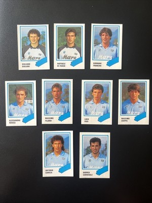 Napoli Calcio 1989 Sticker Konvolut inkl. Fusion Crippa 9 verschiedene