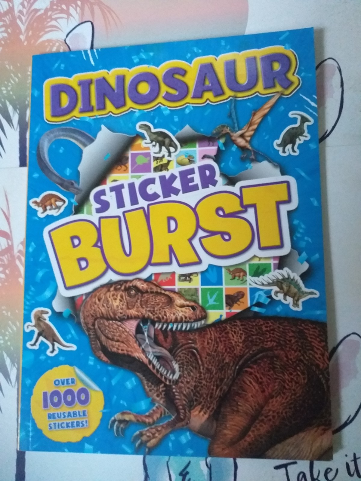 DINOSUR STICKER BURST BOOK