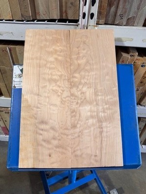 Quilted Maple 1/2'' Quilt DENSE Bookmatch KD Big Leaf 22''x15''x.5'' Fig Carve Top