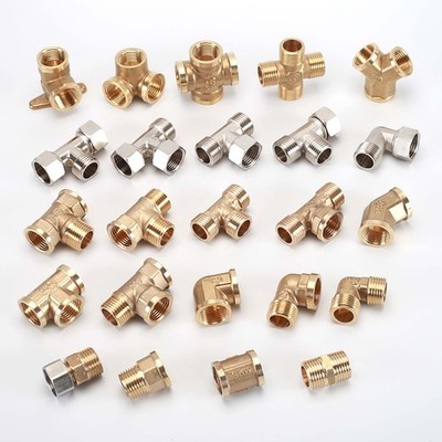 1/2'' BSP Brass Male Female Threaded Fitting Pipe Connector For Air, Water & Fuel