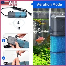 Water Pump Internal Aquarium Fish Tank Filter Submersible 800L/H Oxygen 4-in-1