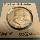 1958 D Franklin Half Dollar (50Ç) 90% Silver