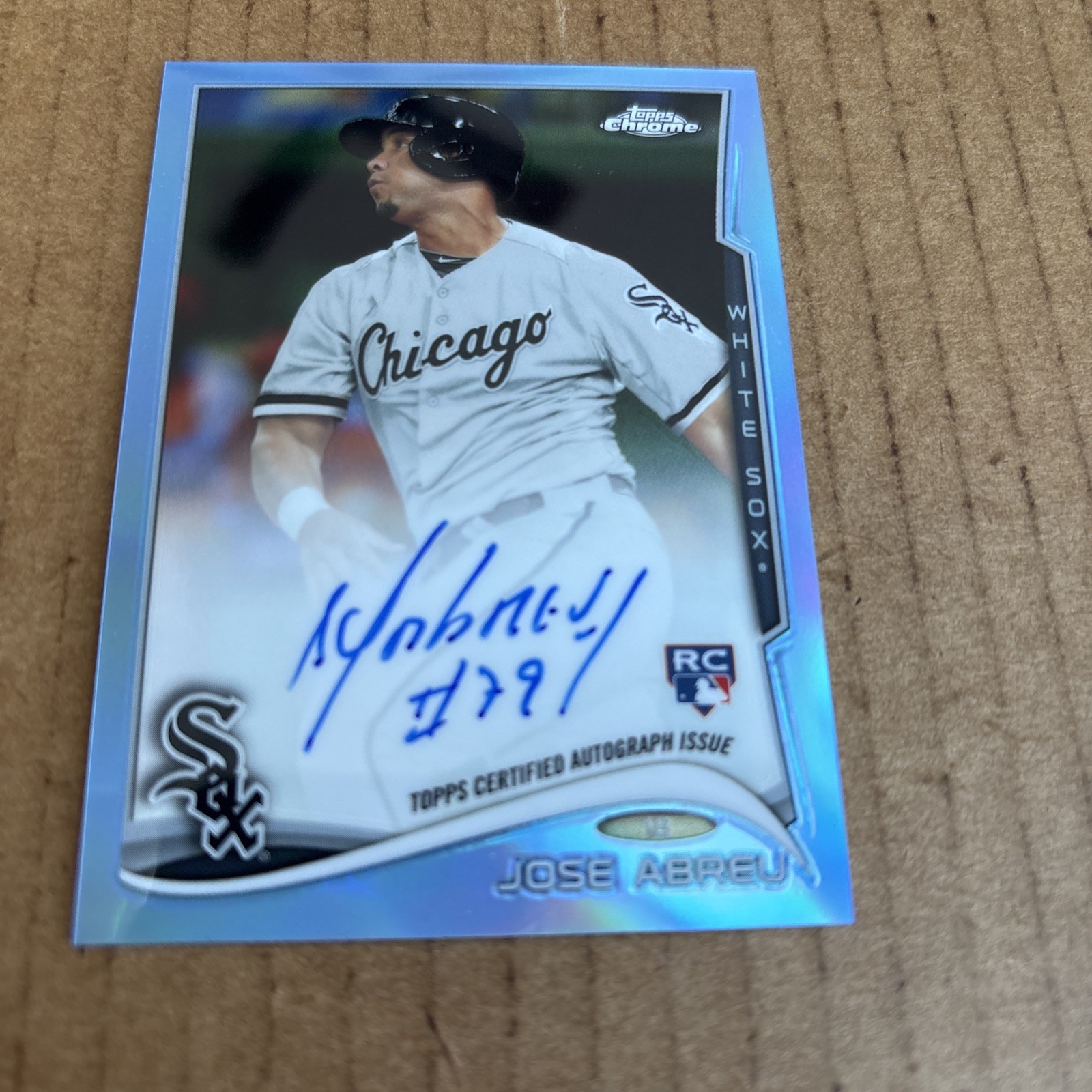 2014 Topps Chrome AUTO BLUE REFRACTOR SP /199 Jose Abreu RC #JA Card (f3)