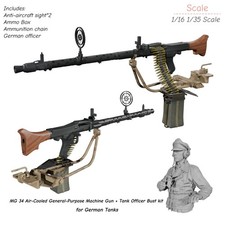 KIT MODELLINO FIGURE IN RESINA raffreddato ad aria 1/16 MG 34 non assemblato non verniciato