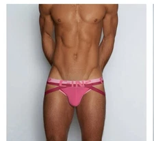 C-IN2 NEW Mesh Jock Lacey Pink sz MEDIUM Jockstrap Underwear Jocks 5626P