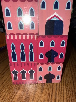 F.A.O. Schwarz Square Wooden Cultural Building Blocks NIP Different House Styles