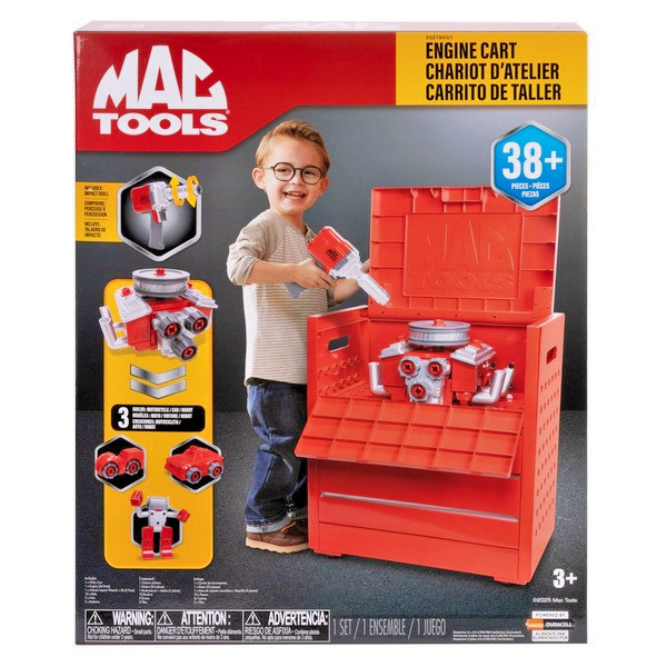 🛠️ Mac Tools Utility Cart Play Set 👶 Kids Tool Bench Toy 🎨 STEM Learning Fun