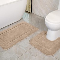 Soanny Badematte 2Er Set, Weicher Mikrofaser Badezimmerteppich, Rutschfest