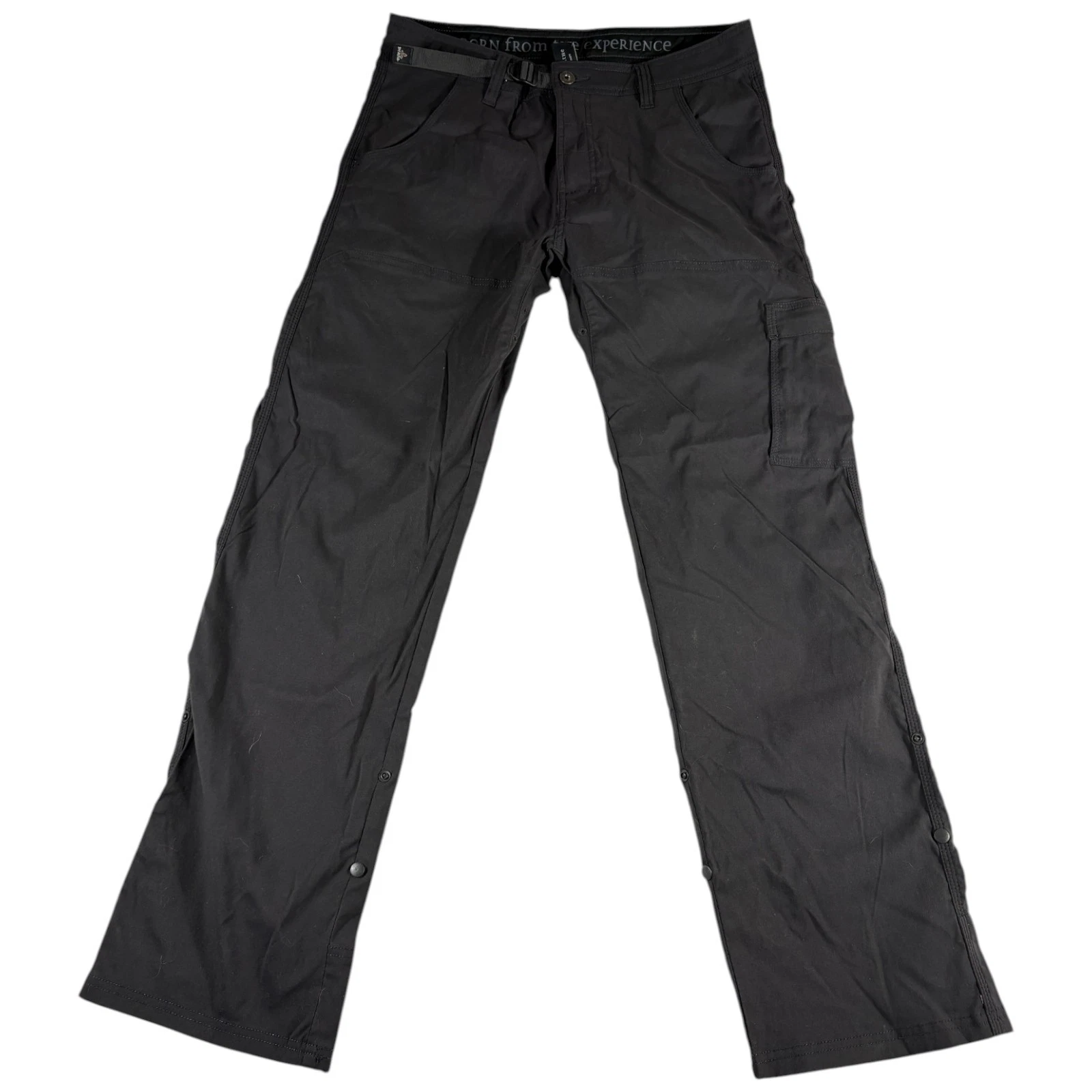 prAna Zion Cargo Pants Mens 32x32 Gray Stretch Straight Hiking Outdoor UPF 50+