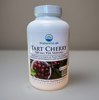 Natures Lab Tart Cherry Extract Antioxidant Supp Dietary 500mg 180 Caps Non-GMO
