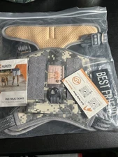 Auroth Tactical Dog Harness Adjustable Dog Vest with Handle - Desert Camo MEDIUM