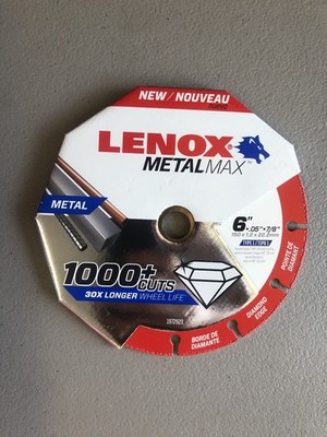 Lot 6-Pack LENOX MetalMax Cutting Wheel, Diamond Edge, 6-Inch 1972923