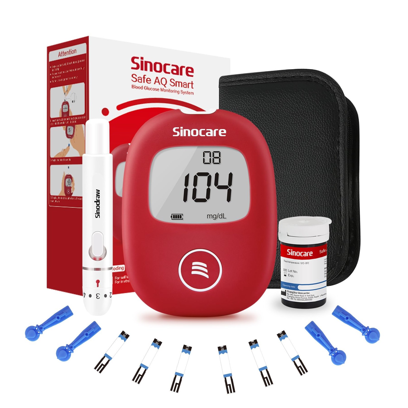 Glucometro Parlante mg/dL per Diabete: Kit Completo 25 Strisce e Lancette