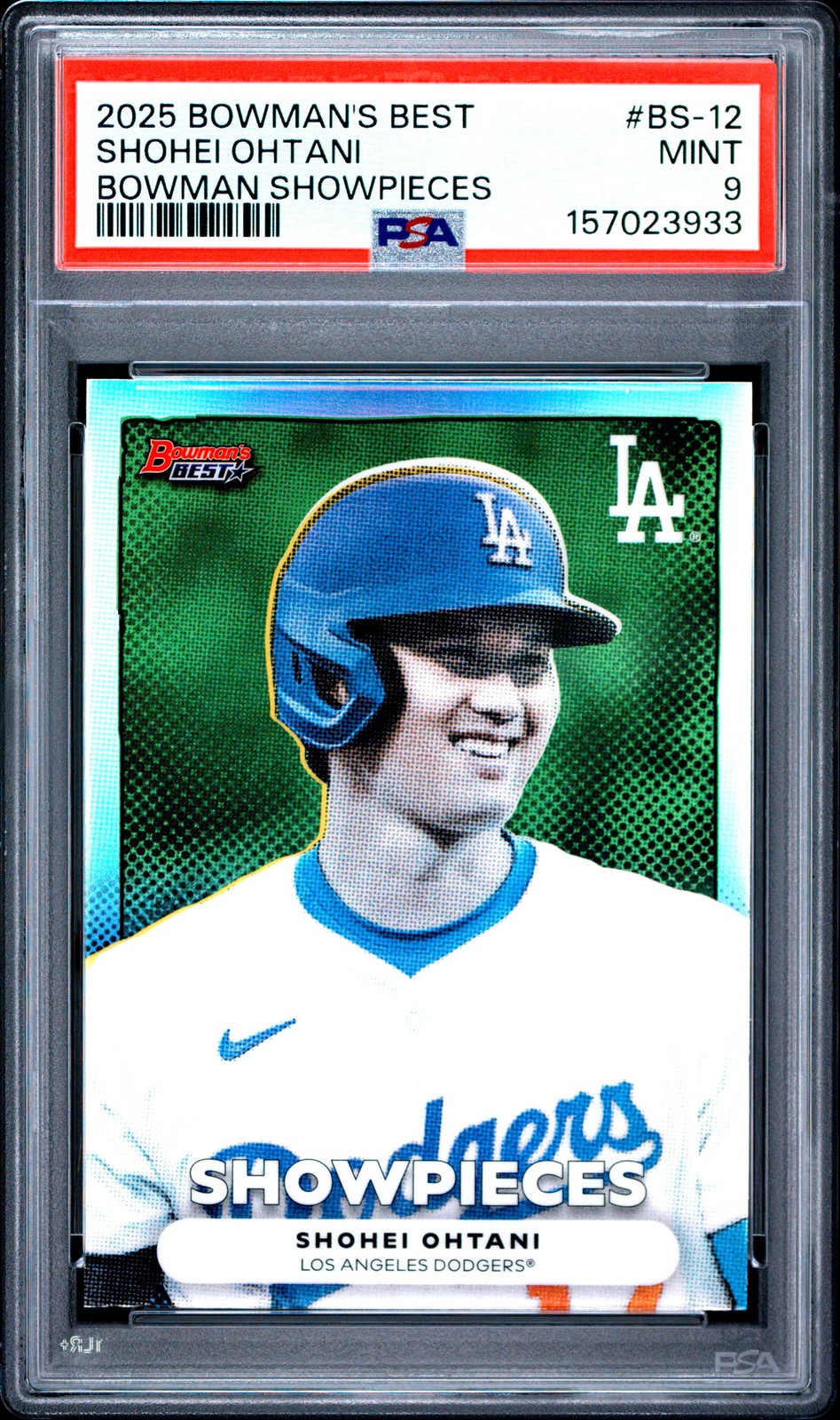 2025 BOWMAN'S BEST BOWMAN SHOWPIECES #BS-12 SHOHEI OHTANI PSA 9