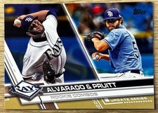 2017 Topps Update Gold #US147 - Jose Alvarado Austin Pruitt - #d /2017 Rookie RC