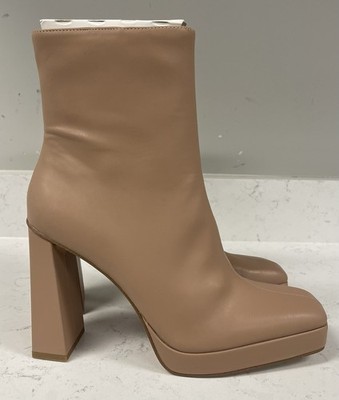 Steve Madden Felicity Blush Platform Booties Size 10 NEW In Box Square Toe
