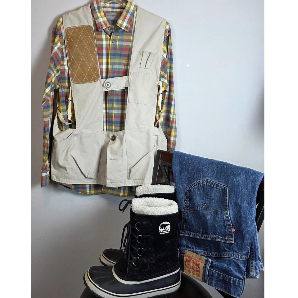 America's West Sport Clothing Vest Sz M Shooting Hunting Pockets Padded Shoulder - Image 3 of 4