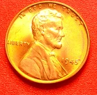 1945-P Lincoln Wheat Cent Penny GEM RED BU From an Original Bank Roll