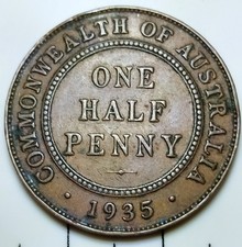 1935 Australian One Half Penny 020
