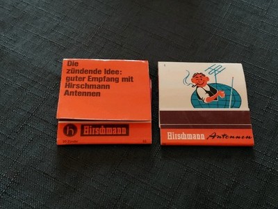 2 Streichholzheftchen, Richard Hirschmann Radiotechnisches Werk, Esslingen