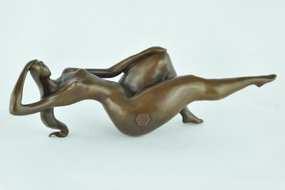 Statue Tanzerin Sexy Pin-up Art Deco Stil Art Nouveau Jugendstil Stil Massive Br