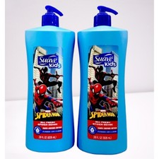 Suave Kids 3 in 1 Shampoo Conditioner Body Wash, Fresh Spider-Sense 28 oz 2 Pack