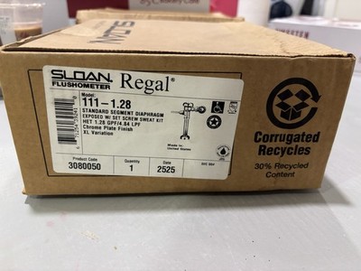 Sloan Regal 111-1.28 Flush Valve Exposed Flushometer 1.28 GPF Chrome ADA
