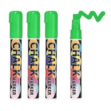 Liquid Chalk Markers 10mm, 4 Pcs Chalkboard Markers Erasable Tip, Green
