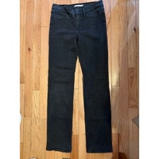 Levis 314 Shaping Straight Jeans Womens 28 Faded Black Denim Mid Rise T5618