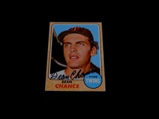 Dean Chance Autographed 1968 Topps Twins Baseball Card #255 Auto Vintage '60s EM