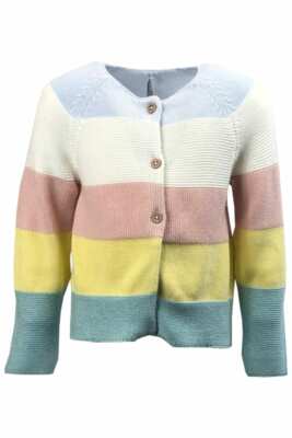 Baby Girls Toddler Stripe Pastel Rainbow Button Down Cotton