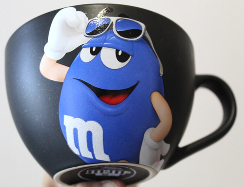 M&M's World Soup Mug x2 Large Coffee Tea Cup 475mL Blue Red 16oz NEW VGC - Picture 3 of 23