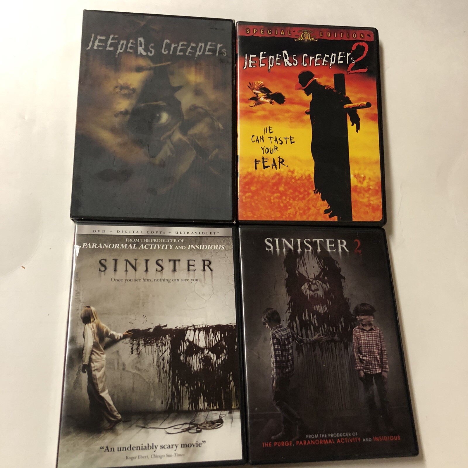 4 Horror DVDs. Sinister 1&2. Jeepers Creepers 1&2 eBay