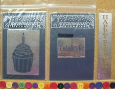 HAPPY BIRTHDAY, CUPCAKE, CELEBRATE - METAL EMBOSSING STENCILS - DREAMWEAVER