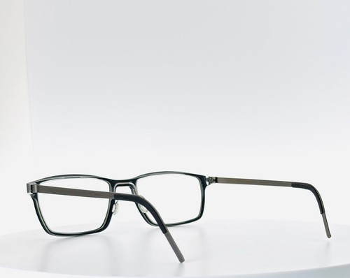 LINDBERG ACETANIUM 1228 100/B7E1 AH06 Black Rectangle Eyeglasses 54-18-135 B:35 - Picture 6 of 12