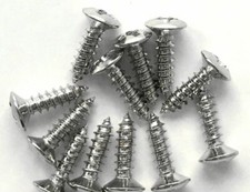 12 Pickguard  Back Plate Mounting Screw CHROME for Guitar Bass