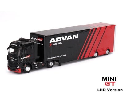 MB Mercedes Benz Actros - Racing Transporter (LHD)  - ADVAN - Mini GT 1:64