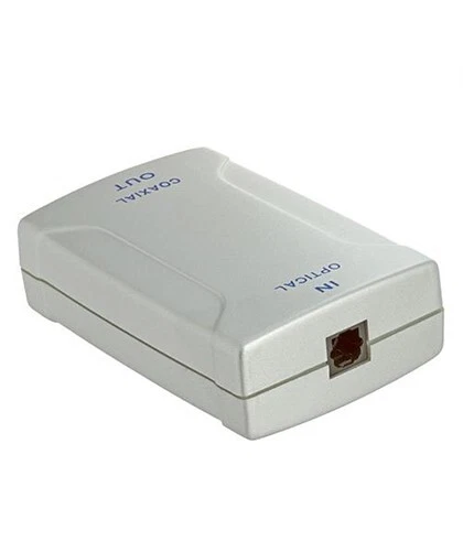 Adaptador convertidor único de audio digital coaxial/coaxial Toslink óptico SPDIF a RCA Foto 2 de 3