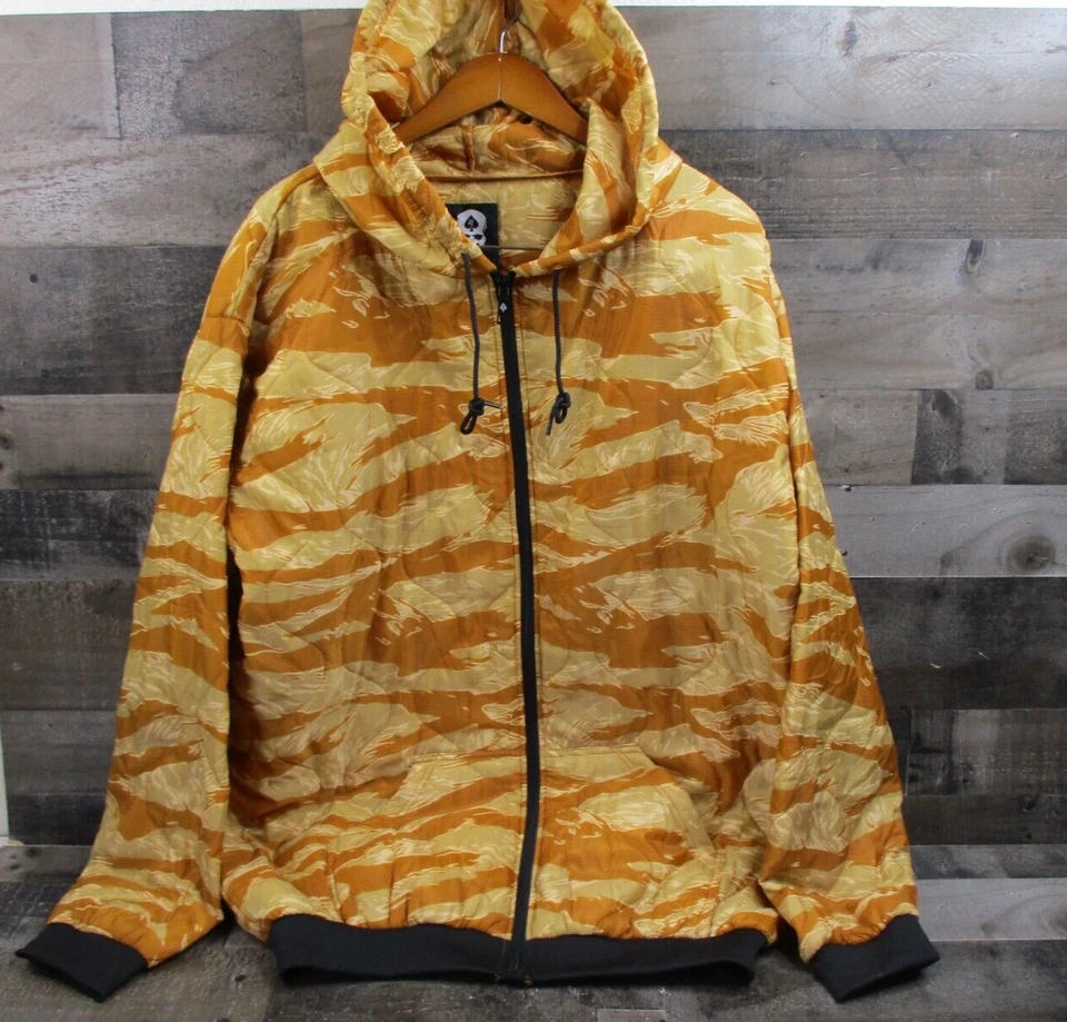 Chaqueta Oficial Zero Foxtrot Contraband Para Hombres XL Naranja Tigre Camuflada Acolchada Puffer Foto 2 de 4