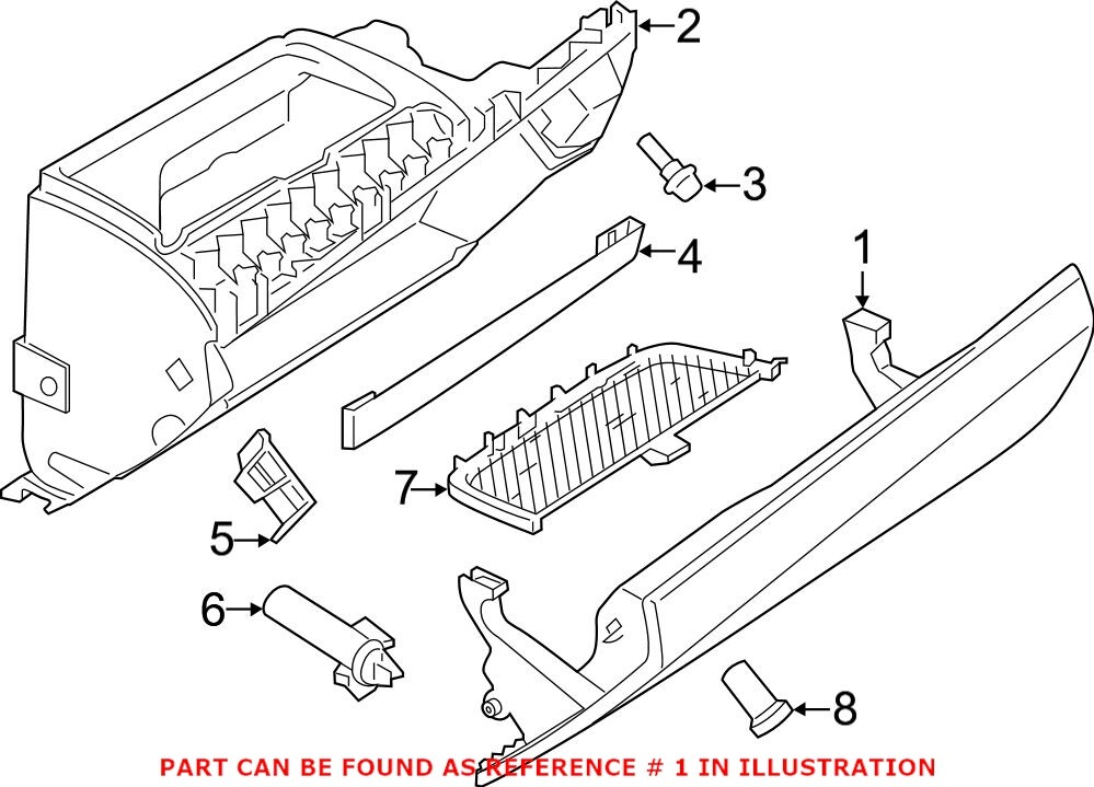 Genuine OEM Front Glove Box Door For BMW 51169287305 eBay
