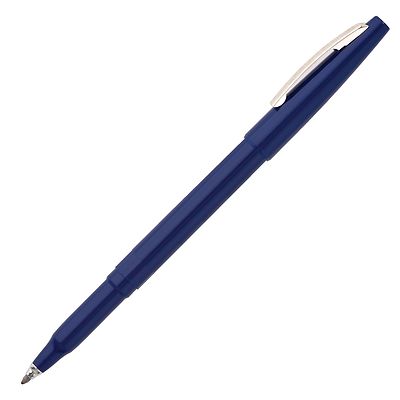 R100-C Pentel Rolling Writer Rollerball Pen, 0.8mm Tip, Blue Ink, Pack of 12